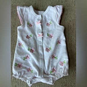 Laura Ashley Baby 0-3 Flower Romper